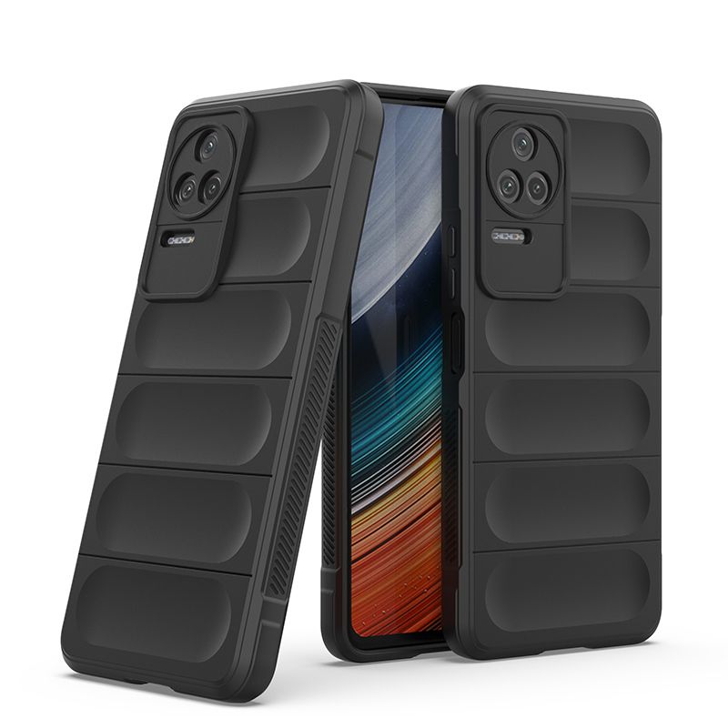 фото Чехол flexible case для xiaomi poco f4 черный black panther