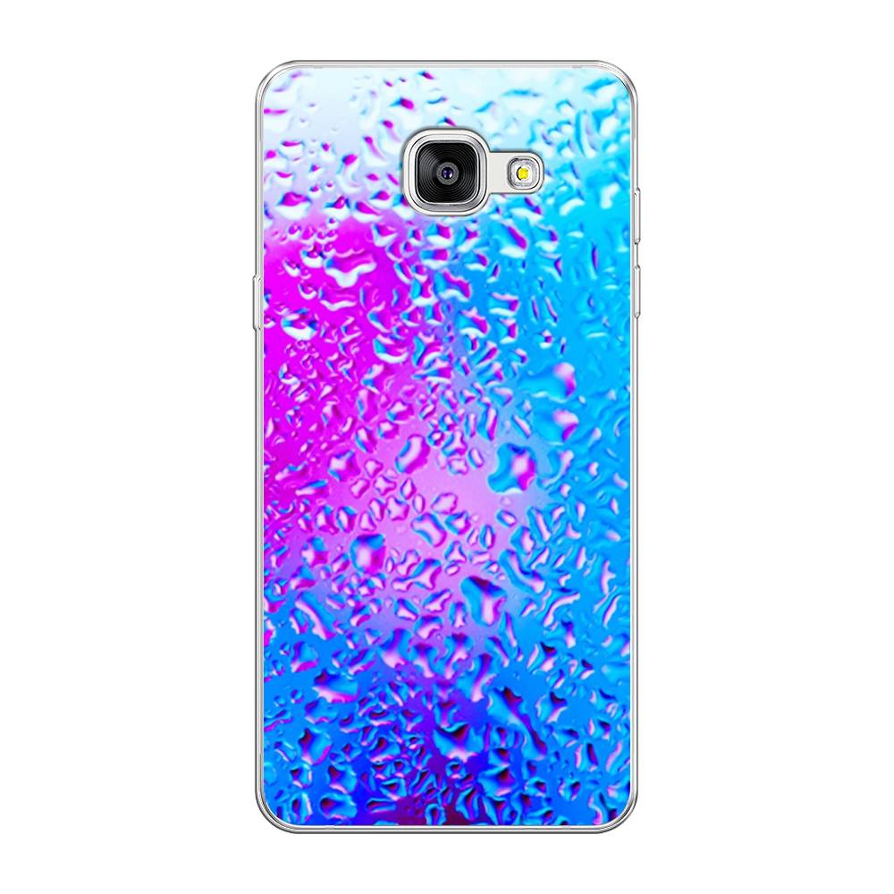 

Чехол на Samsung Galaxy A5 2016 "Капли на стекле", Голубой;розовый, 20550-3