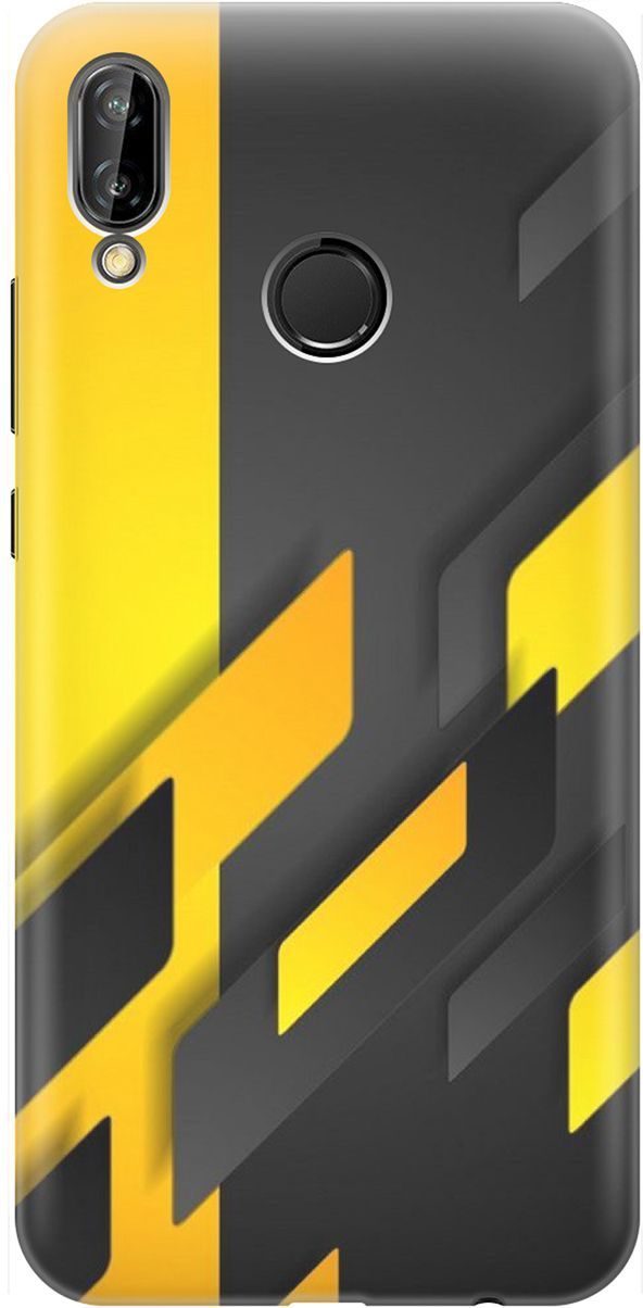 

Чехол на Huawei P20 Lite/Nova 3e "Черно-желтая абстракция", Желтый;черный, 1463