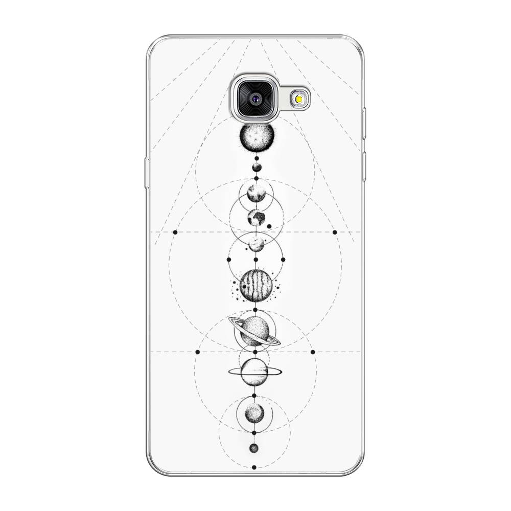 

Чехол на Samsung Galaxy A5 2016 "Парад планет", Серый, 20550-2