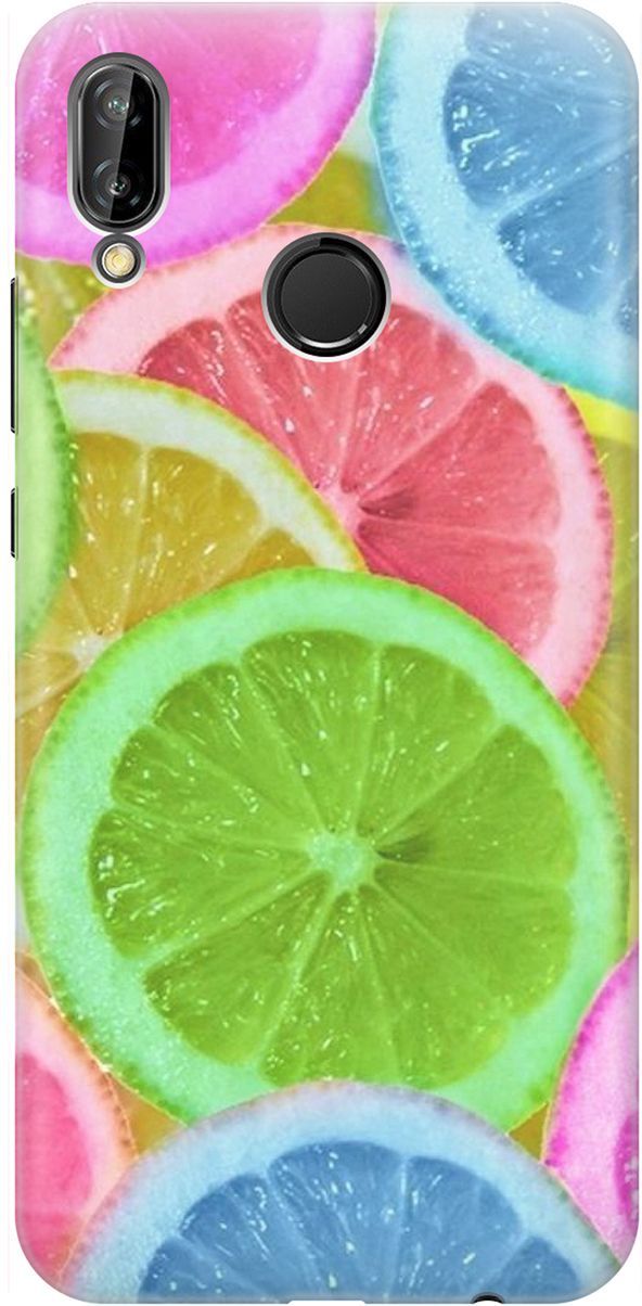 

Чехол на Huawei P20 Lite/Nova 3e "Разноцветные лимоны", Желтый;зеленый, 1463