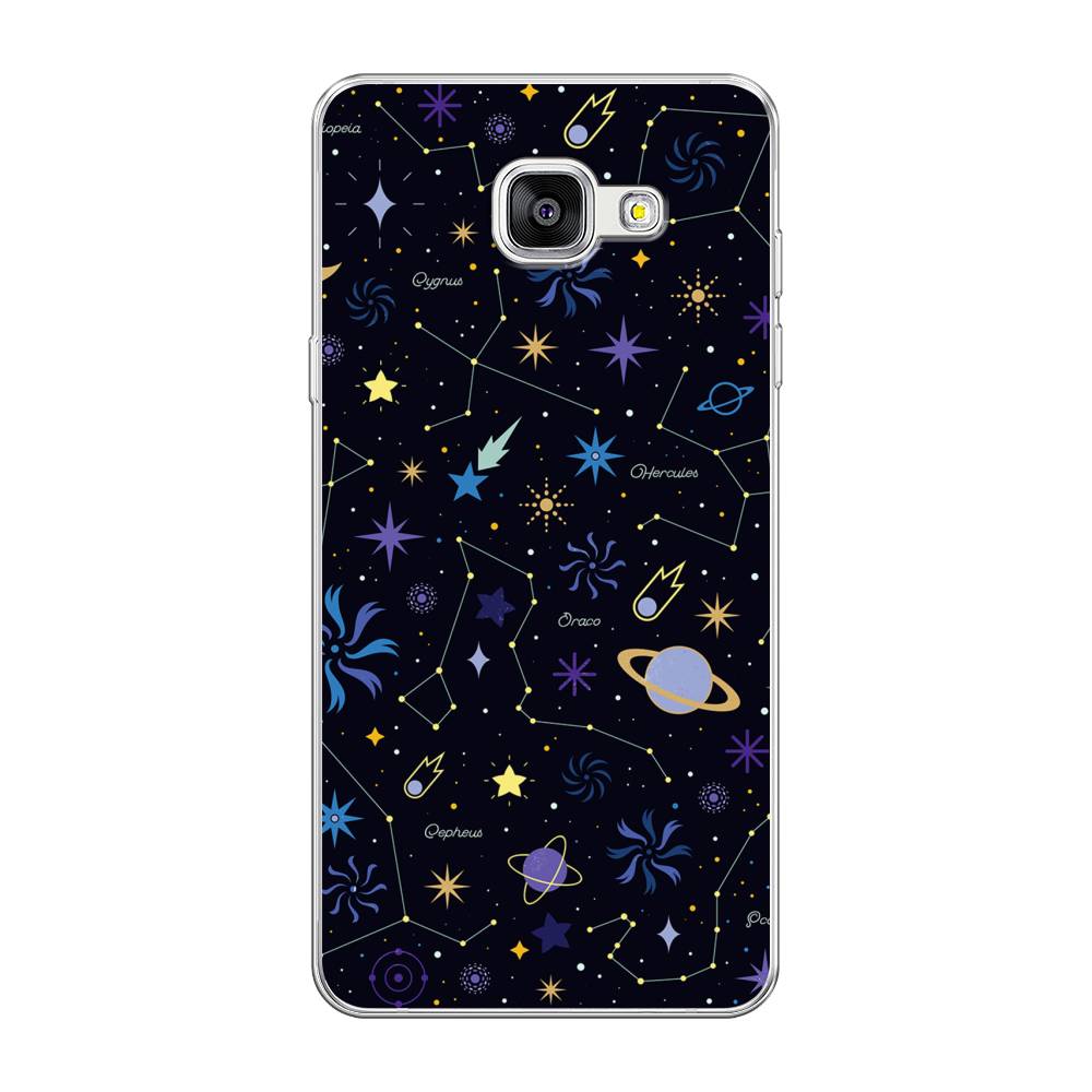 

Чехол на Samsung Galaxy A5 2016 "Цветной космос", Желтый, 20550-2