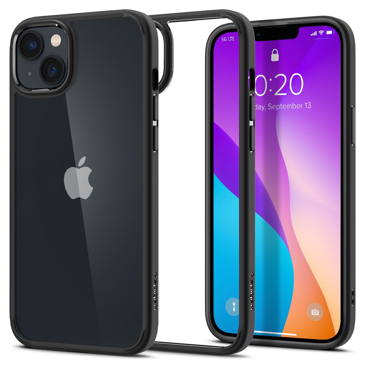 

Чехол Spigen для iPhone 14 - Crystal Hybrid - Черный - ACS04681, Crystal Hybrid