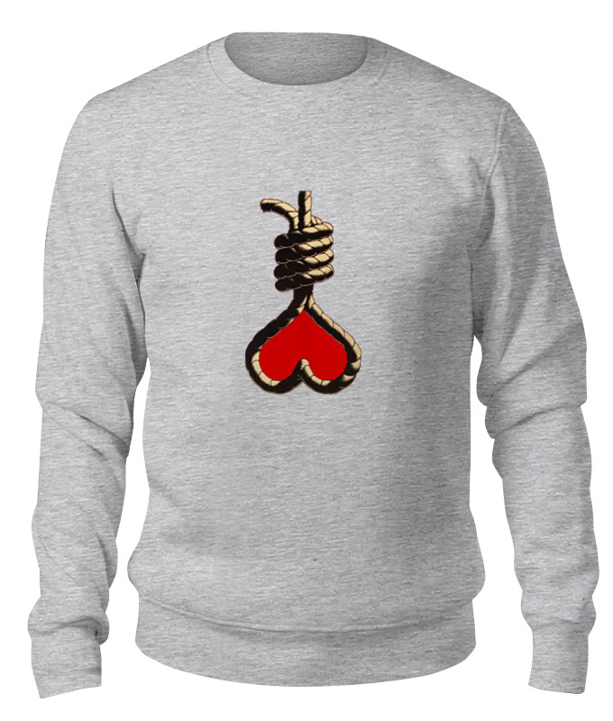 

Свитшот унисекс Printio Love noose серый S, Love noose