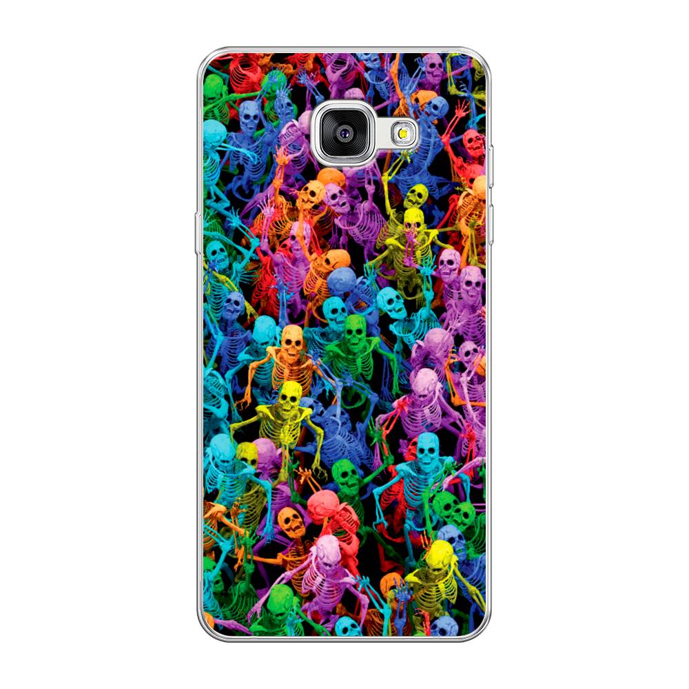 

Чехол на Samsung Galaxy A5 2016 "Вечеринка скелетов", Фиолетовый;желтый;оранжевый, 20550-6