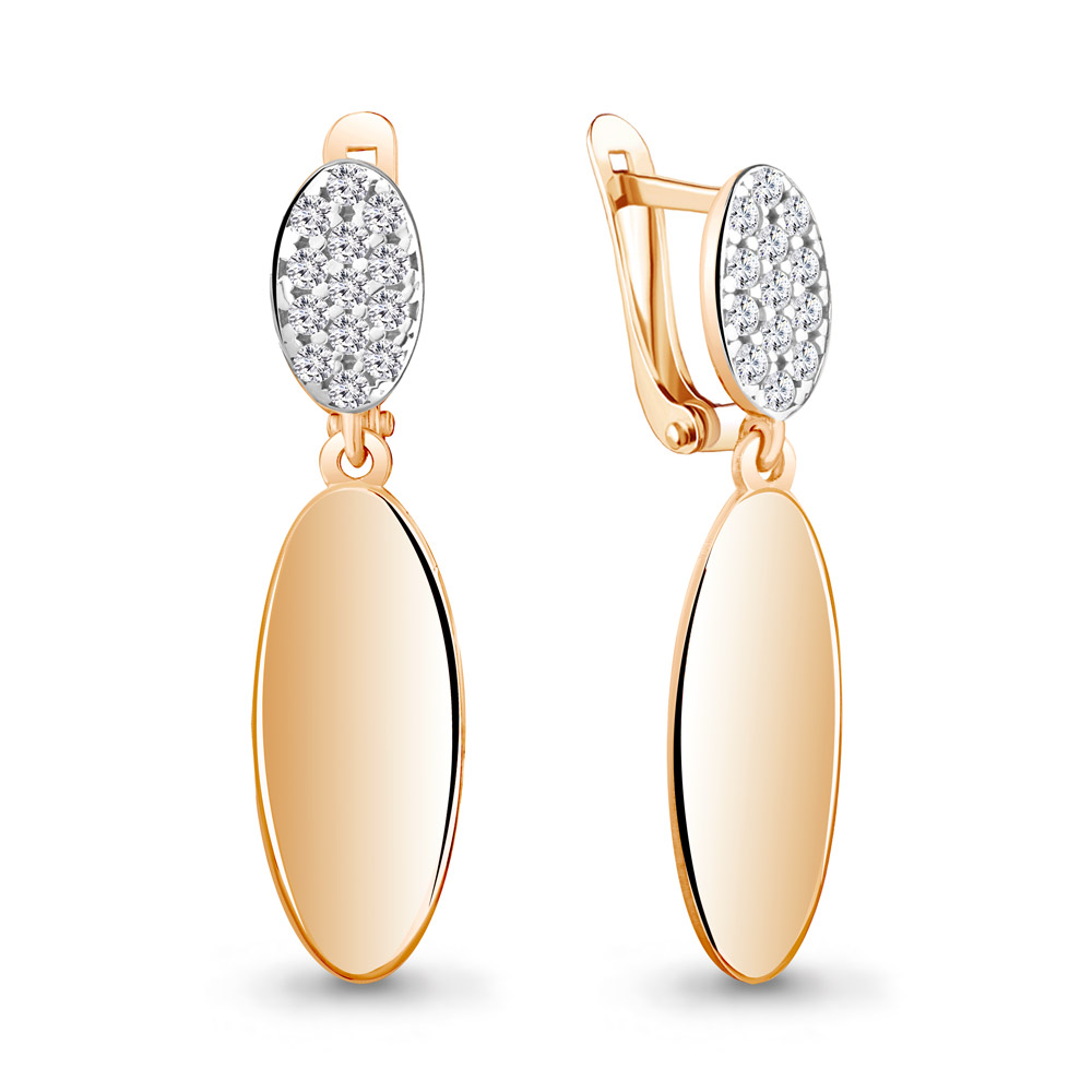 

Серьги из серебра с фианитом Aquamarine Aquamarine 49116А_925_з, 49116А_925_з