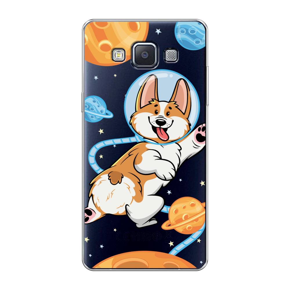 

Чехол на Samsung Galaxy A5 "Корги-космонавт", Голубой;бежевый;белый, 20450-1