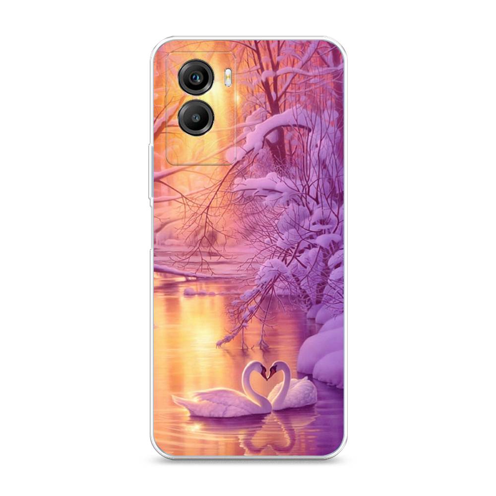 

Чехол на Vivo Y55s 5G "Зима 1", Фиолетовый;желтый, 266150-2