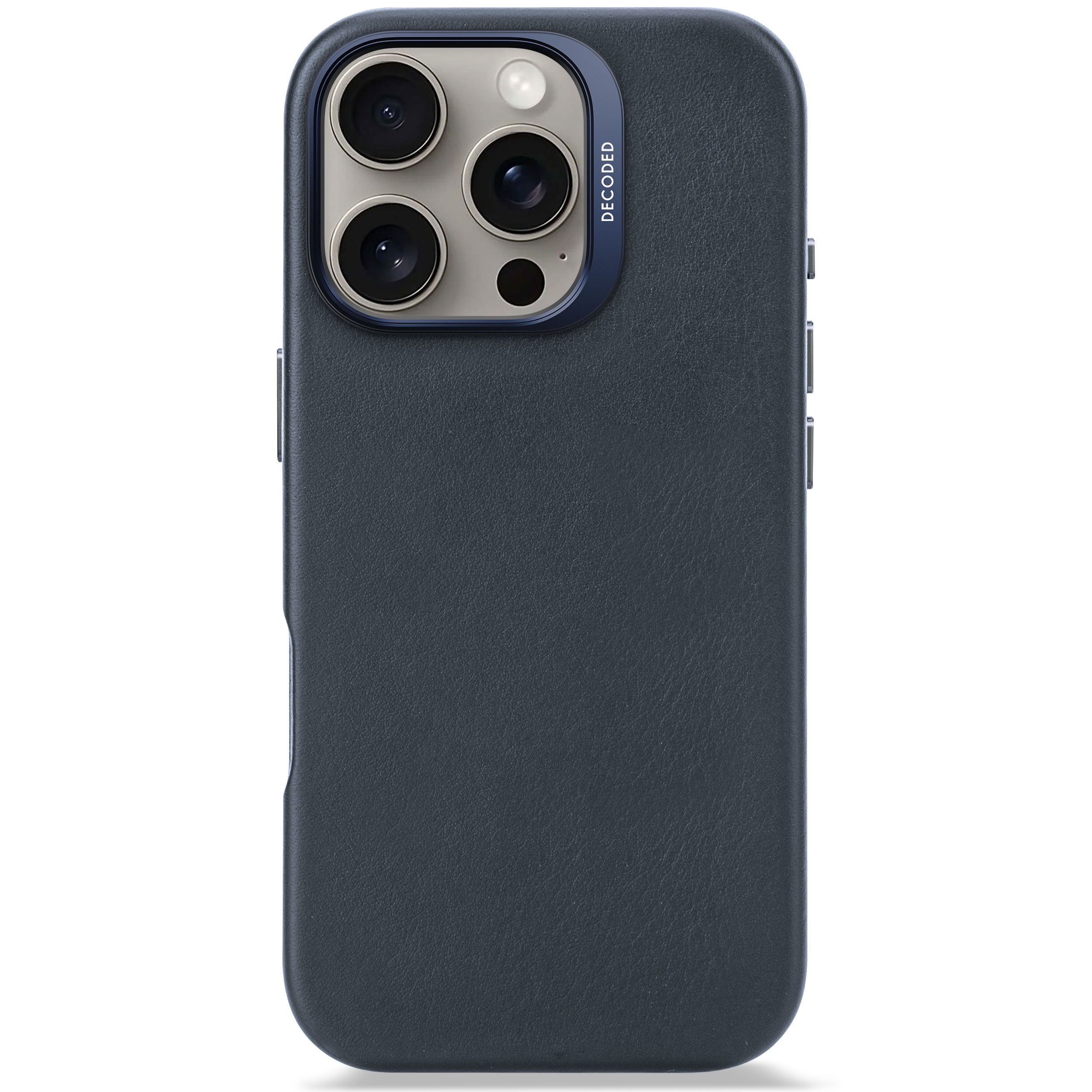 Защитный чехол Decoded Leather MagSafe Case для iPhone 16 Pro Navy