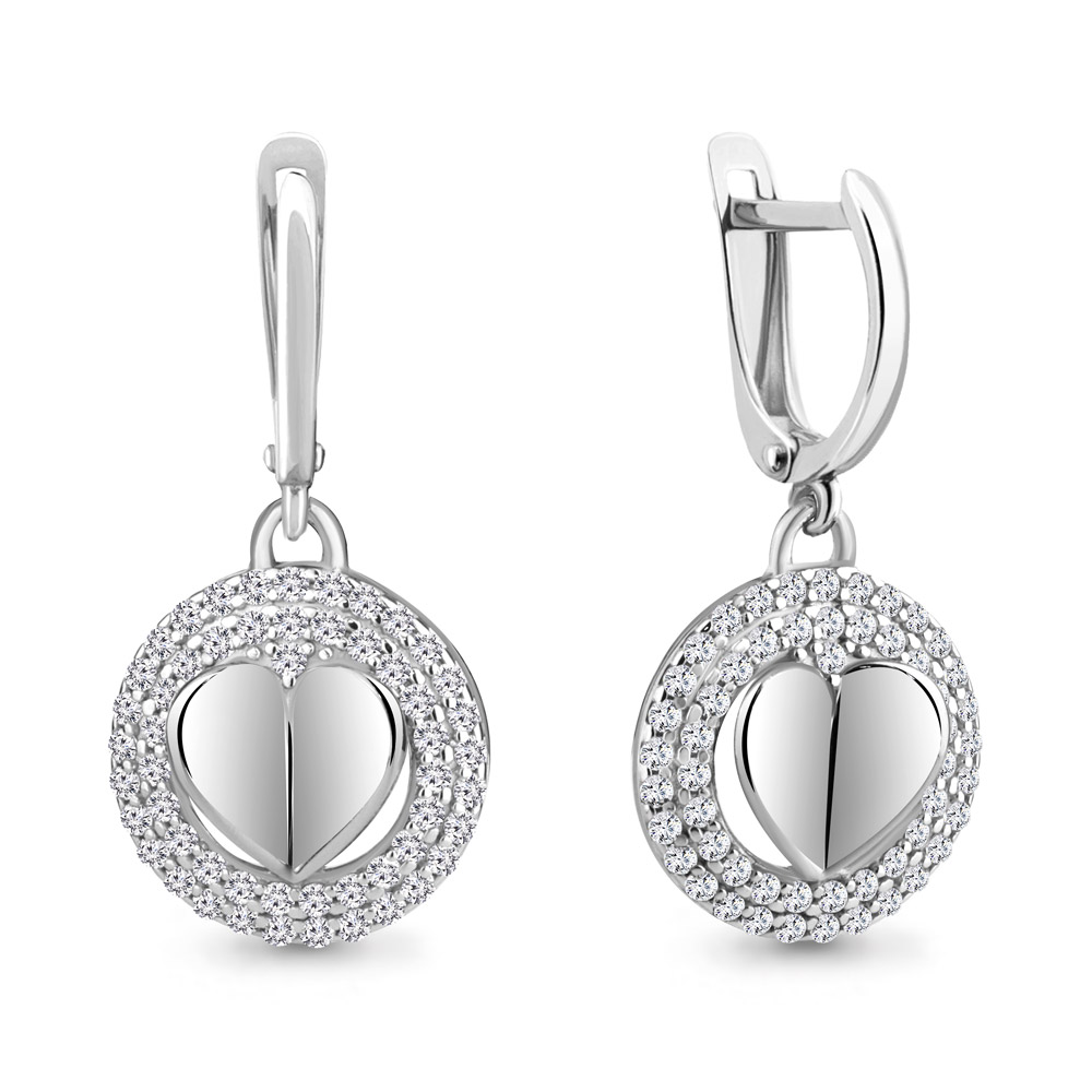 

Серьги из серебра с фианитом Aquamarine Aquamarine 49106А_925_р, 49106А_925_р
