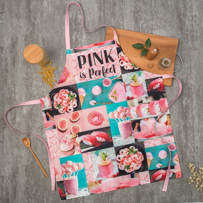 

Фартук Этель PINK 70х60 см, 100% хлопок, саржа 190 гр/м, Розовый, Кухонный текстиль "PINK"