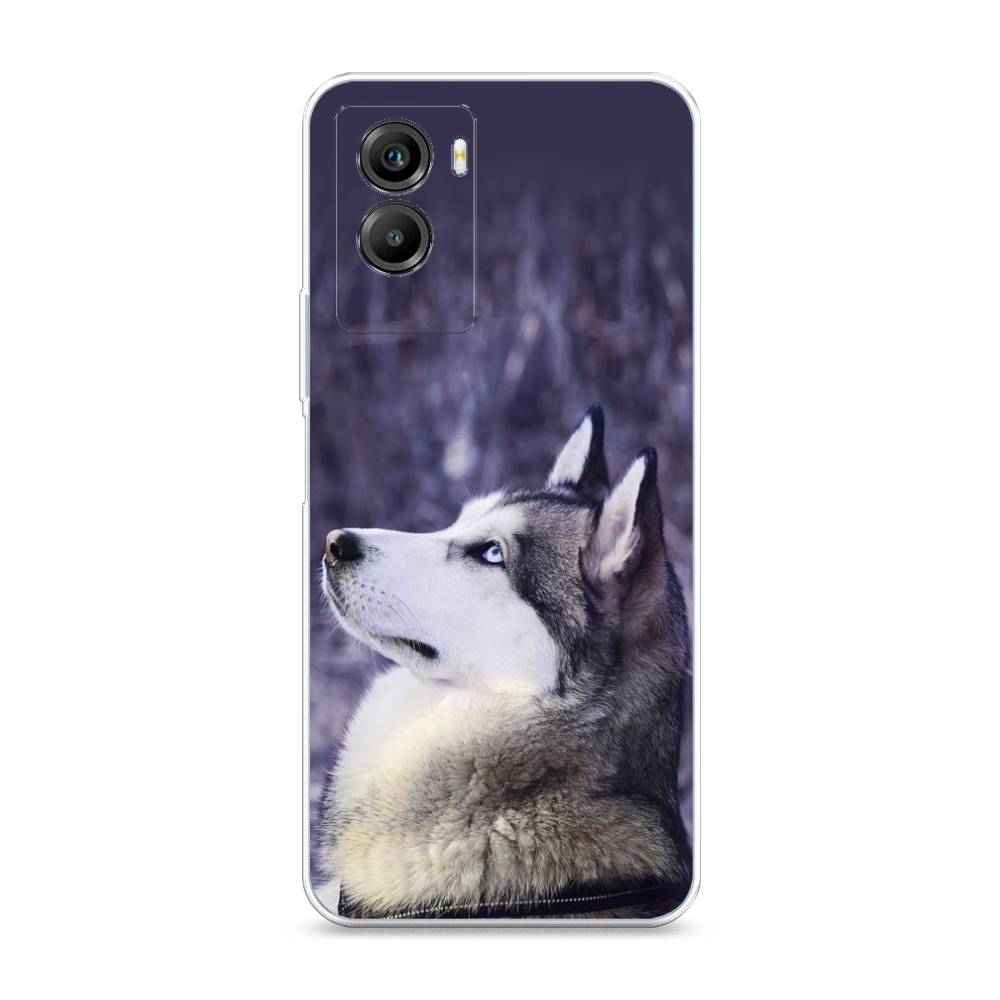 

Чехол на Vivo Y55s 5G "Хаски 1", Фиолетовый;белый, 266150-1