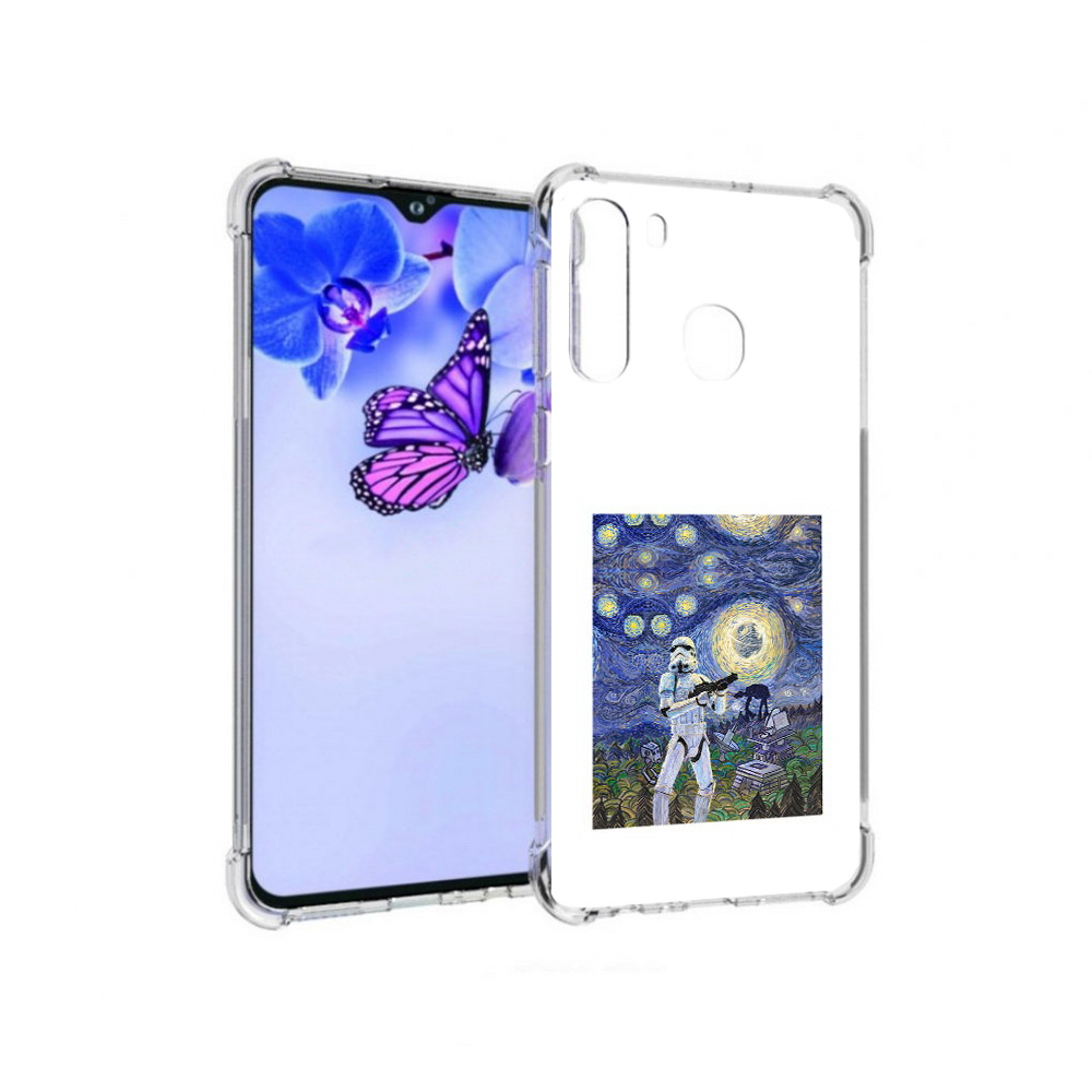 

Чехол MyPads Tocco для Samsung Galaxy A21 star wars звездная ночь (PT226904.547.23), Прозрачный, Tocco