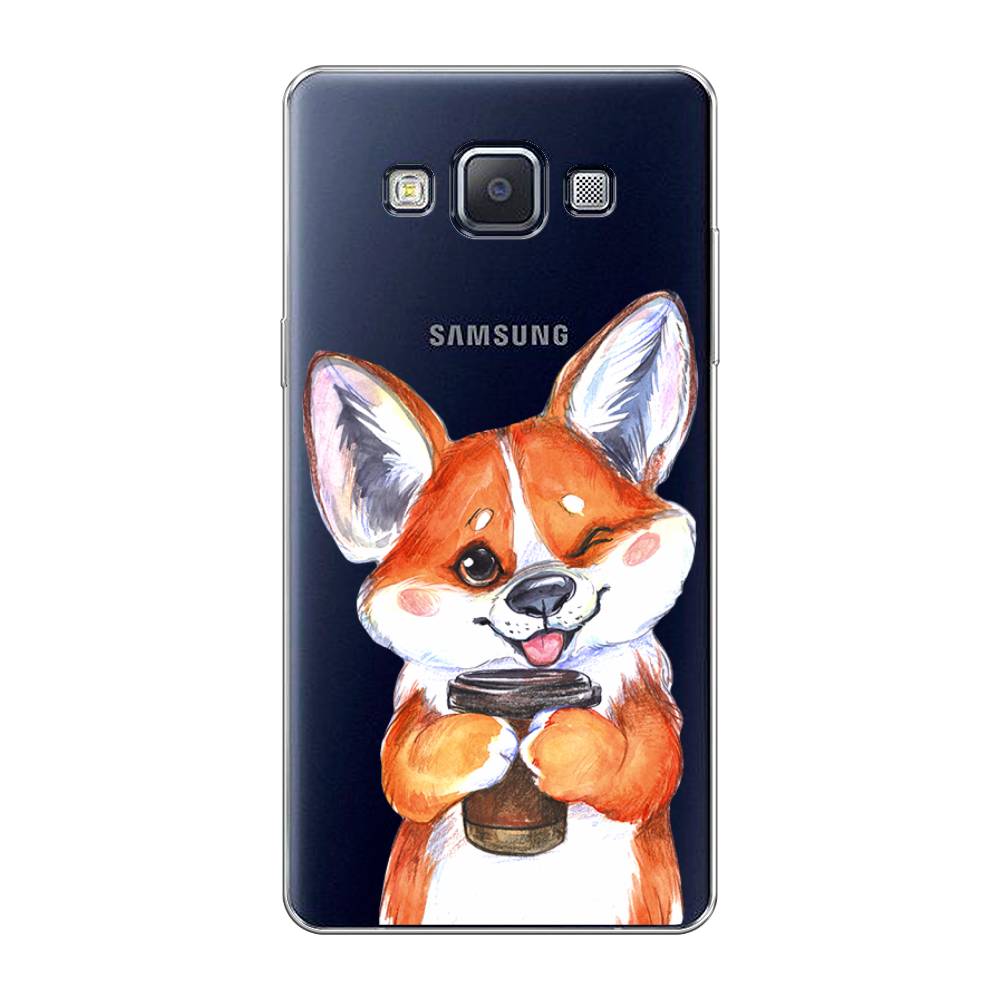 

Чехол на Samsung Galaxy A5 "Корги с кофе", Оранжевый;белый, 20450-4