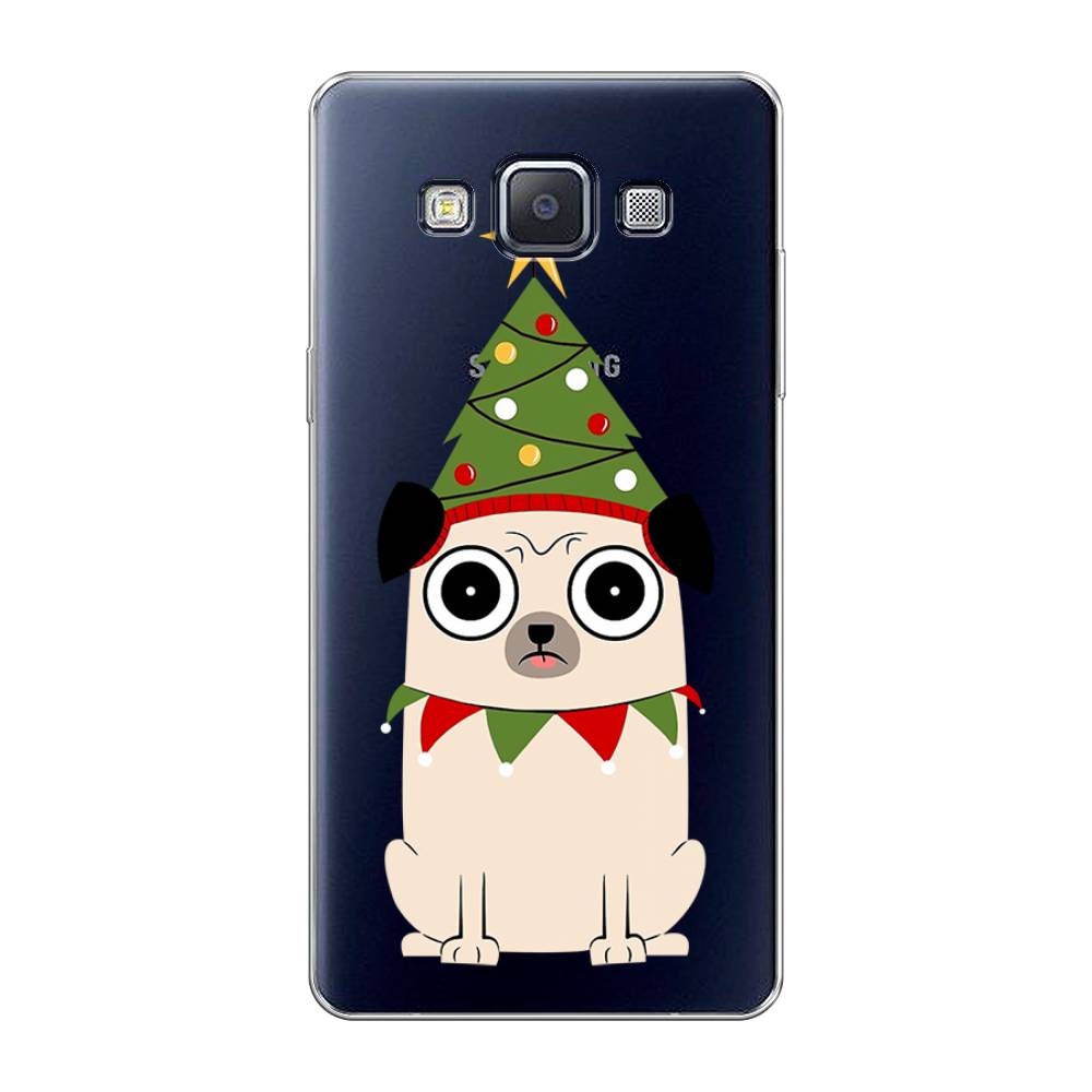

Чехол на Samsung Galaxy A5 "Собачка с ёлочкой", Бежевый;красный;зеленый, 20450-1