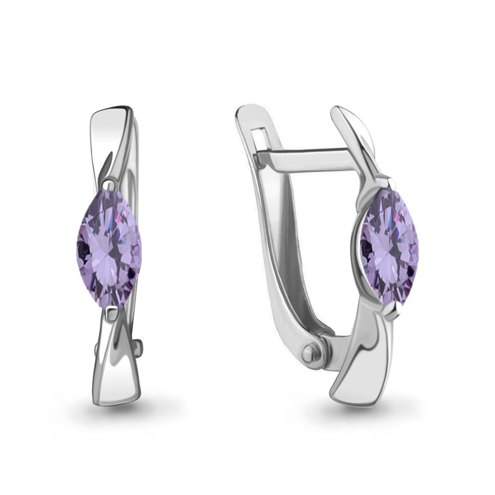 

Серьги из серебра с фианитом Aquamarine Aquamarine 49084С_925_р, 49084С_925_р