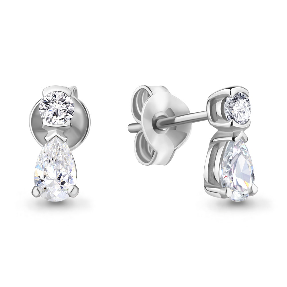 

Серьги из серебра с фианитом Aquamarine Aquamarine 49073А_925_р, 49073А_925_р