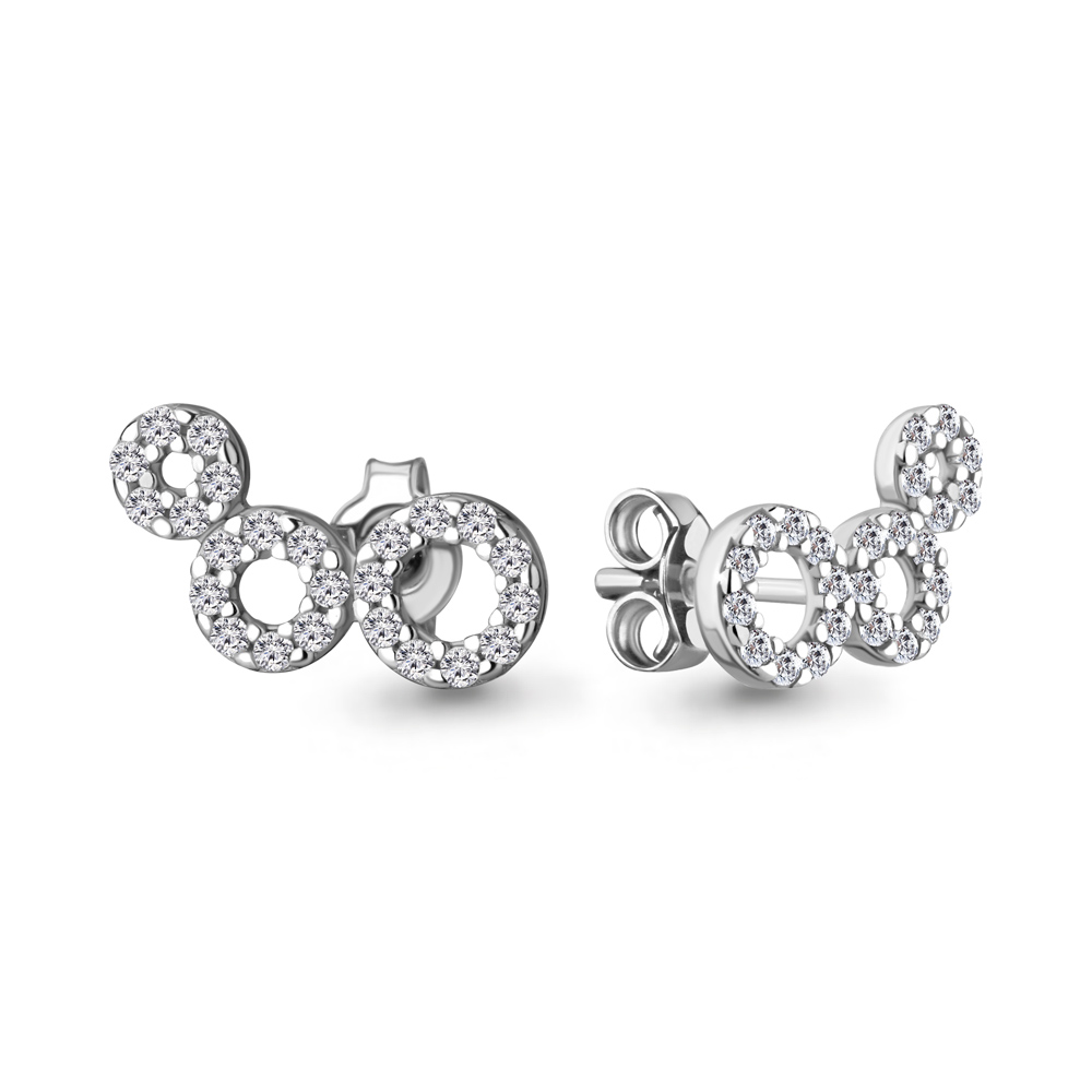 

Серьги из серебра с фианитом Aquamarine Aquamarine 49071А_925_р, 49071А_925_р