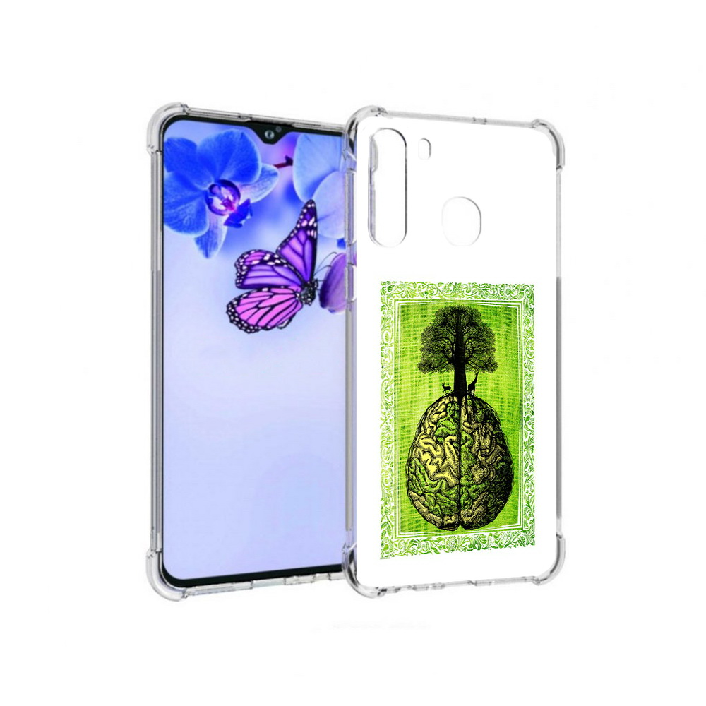 

Чехол MyPads Tocco для Samsung Galaxy A21 абстракция здоровый мозг (PT226904.547.211), Прозрачный, Tocco