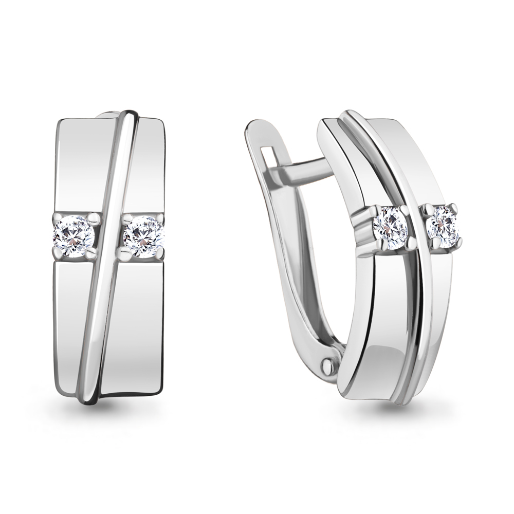 

Серьги из серебра с фианитом Aquamarine Aquamarine 49016А_925_р, 49016А_925_р