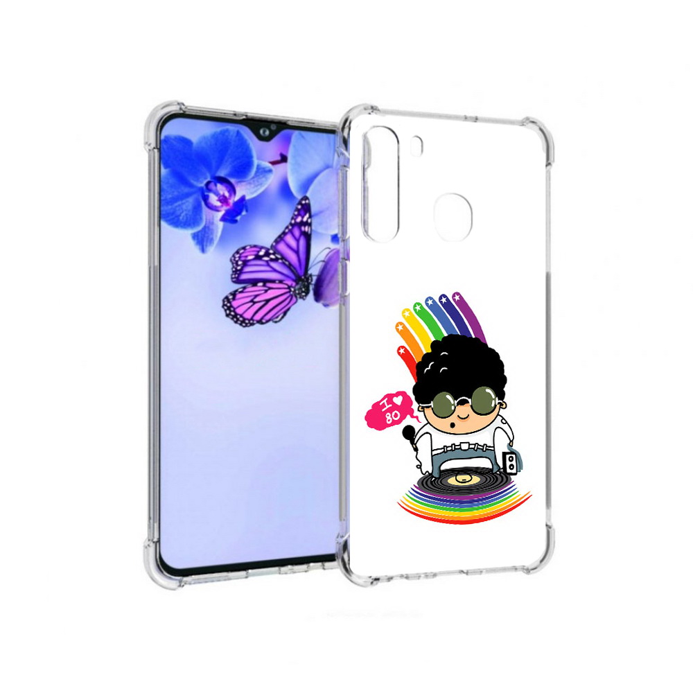 

Чехол MyPads Tocco для Samsung Galaxy A21 Я люблю 80-е (PT226904.547.205), Прозрачный, Tocco