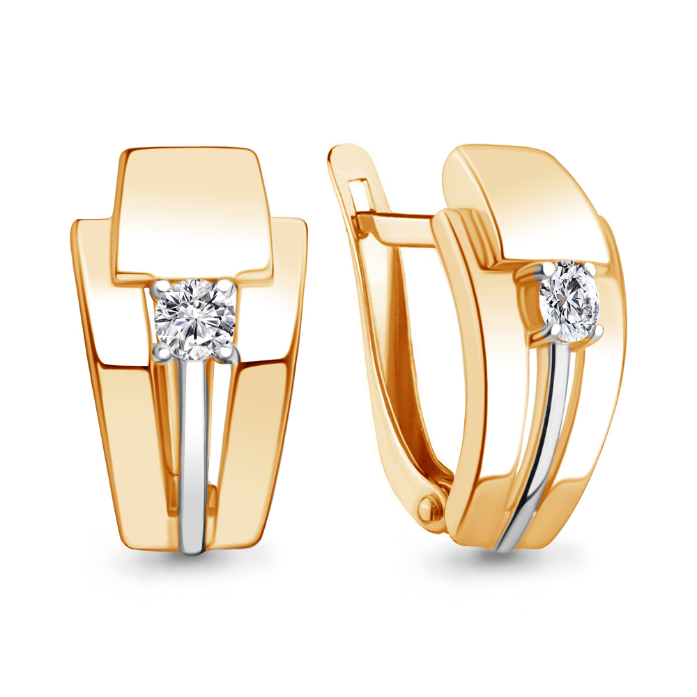 

Серьги из серебра с фианитом Aquamarine Aquamarine 49011А_925_з, 49011А_925_з