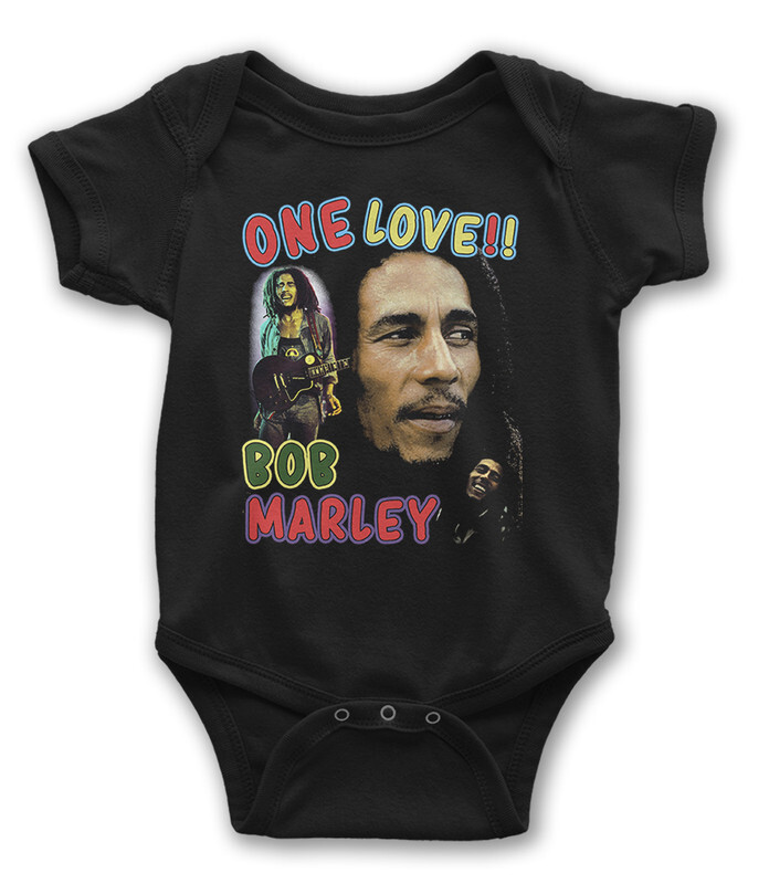 Боди детское WILD CHILD Боб Марли / Bob Marley, цв.черный р.62