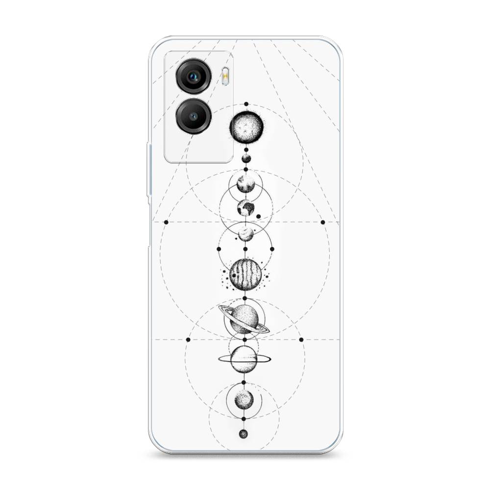 

Чехол на Vivo Y55s 5G "Парад планет", Серый, 266150-2