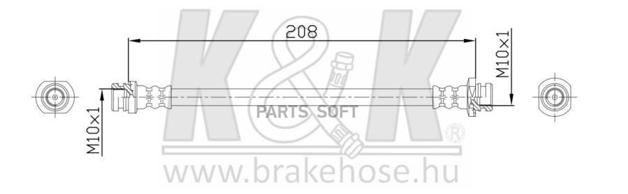 

Шланг тормозной DAEWOO Kalos (KLAS) 1.4 09.02- 1шт