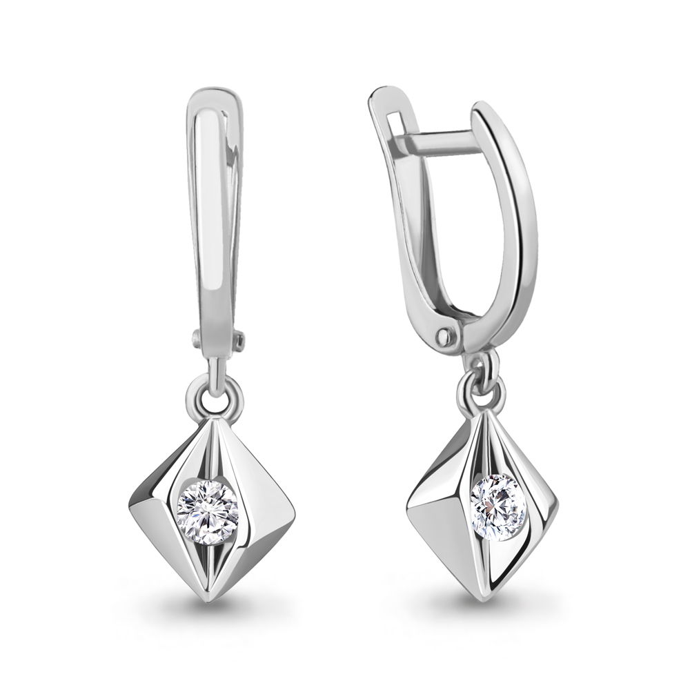 

Серьги из серебра с фианитом Aquamarine Aquamarine 48981_925_р, 48981_925_р
