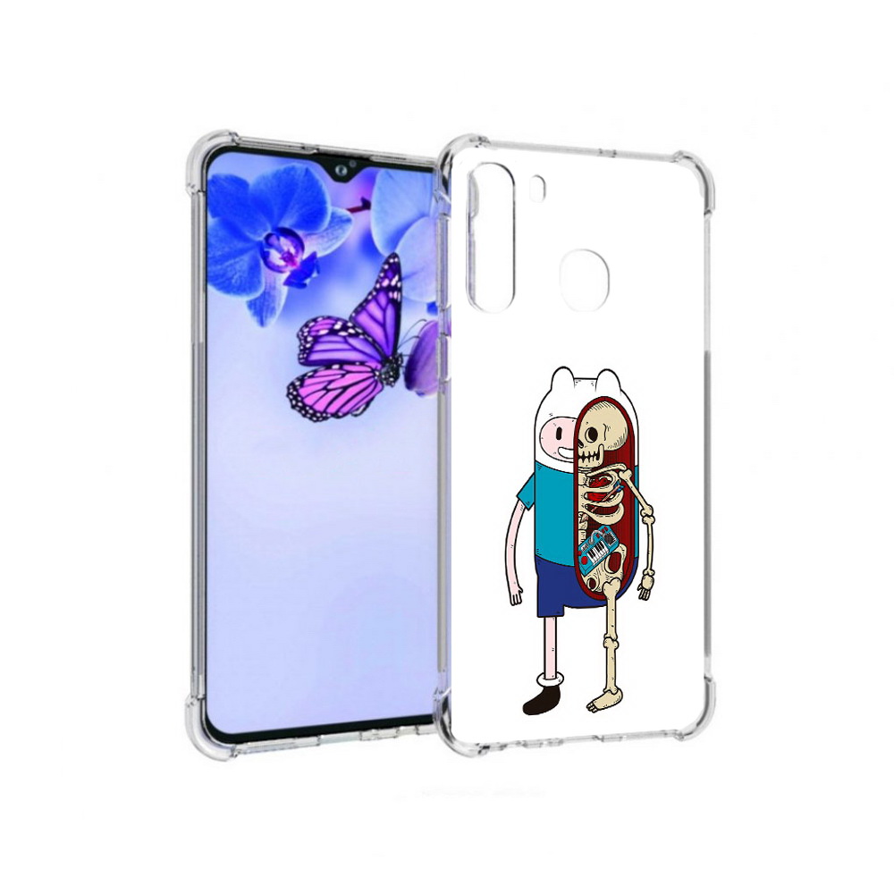

Чехол MyPads Tocco для Samsung Galaxy A21 Финн скелет (PT226904.547.187), Прозрачный, Tocco