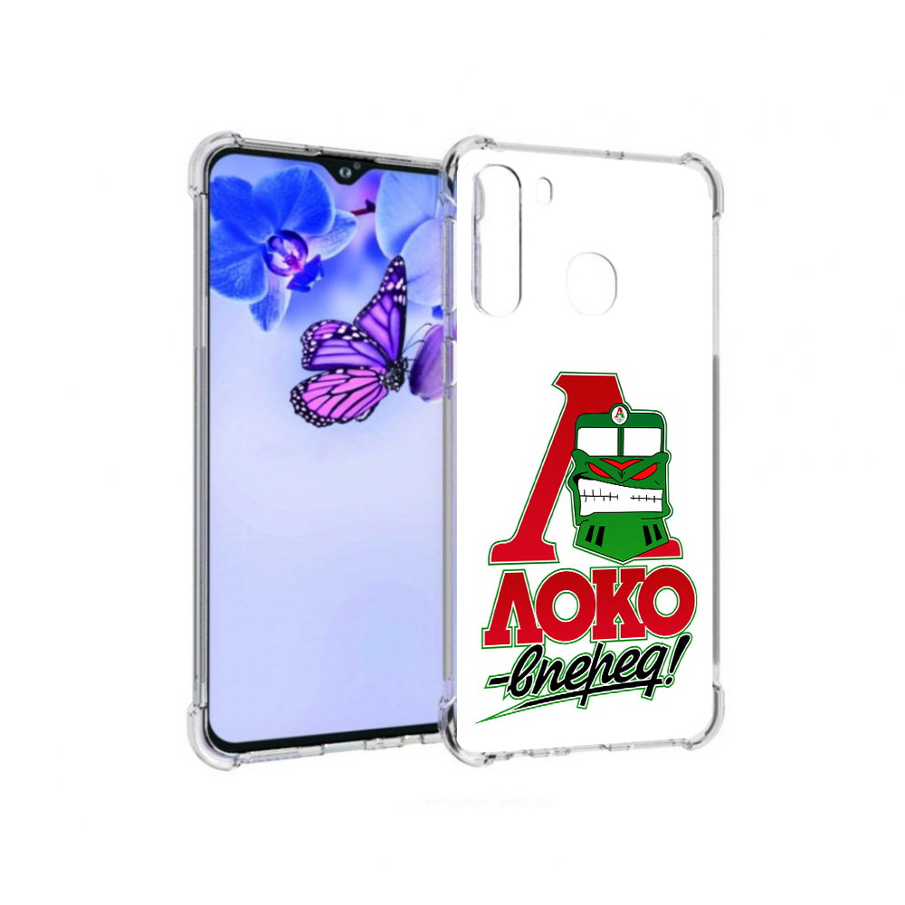 

Чехол MyPads Tocco для Samsung Galaxy A21 ФК локо вперед (PT226904.547.181), Прозрачный, Tocco