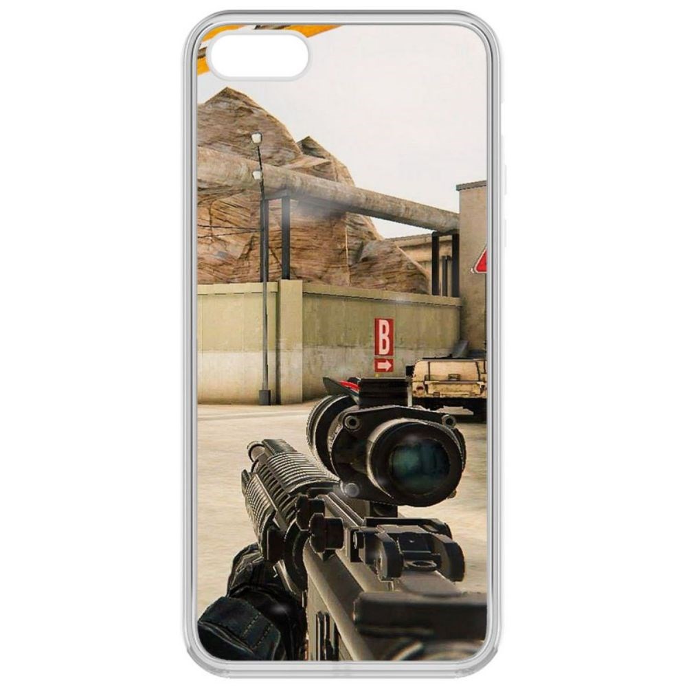 

Чехол-накладка Krutoff Standoff 2 - Оптика для iPhone 5, Прозрачный