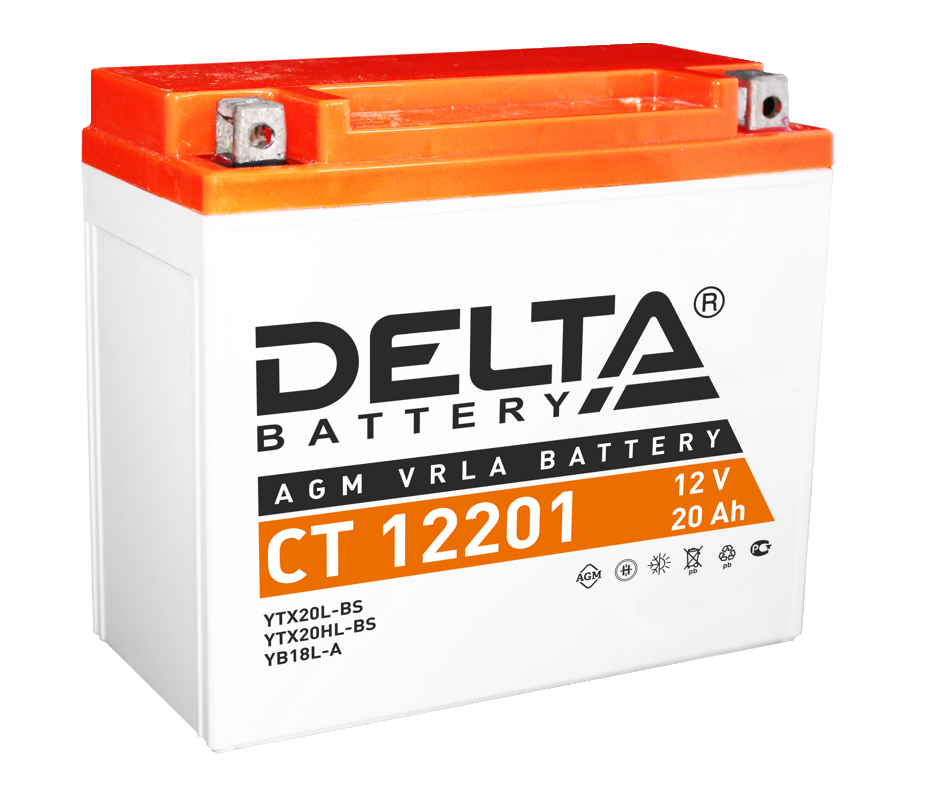 фото Аккумулятор автомобильный delta ct 12201 20 ач