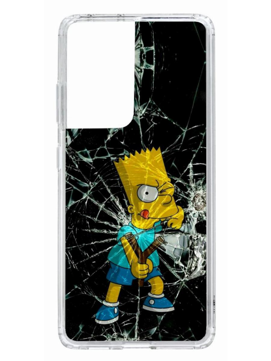 фото Чехол на samsung galaxy s21 ultra kruche print барт симпсон кruче