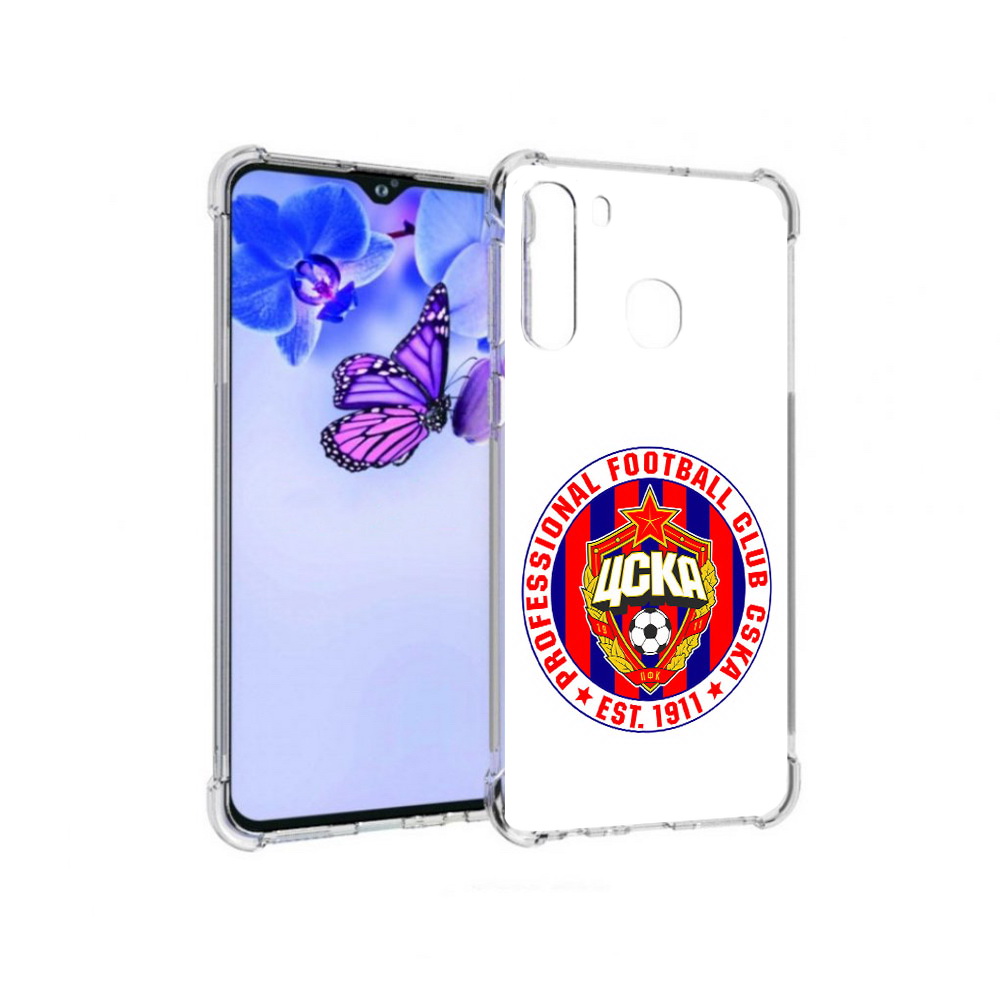

Чехол MyPads Tocco для Samsung Galaxy A21 ФК ЦСК логотип (PT226904.547.178), Прозрачный, Tocco