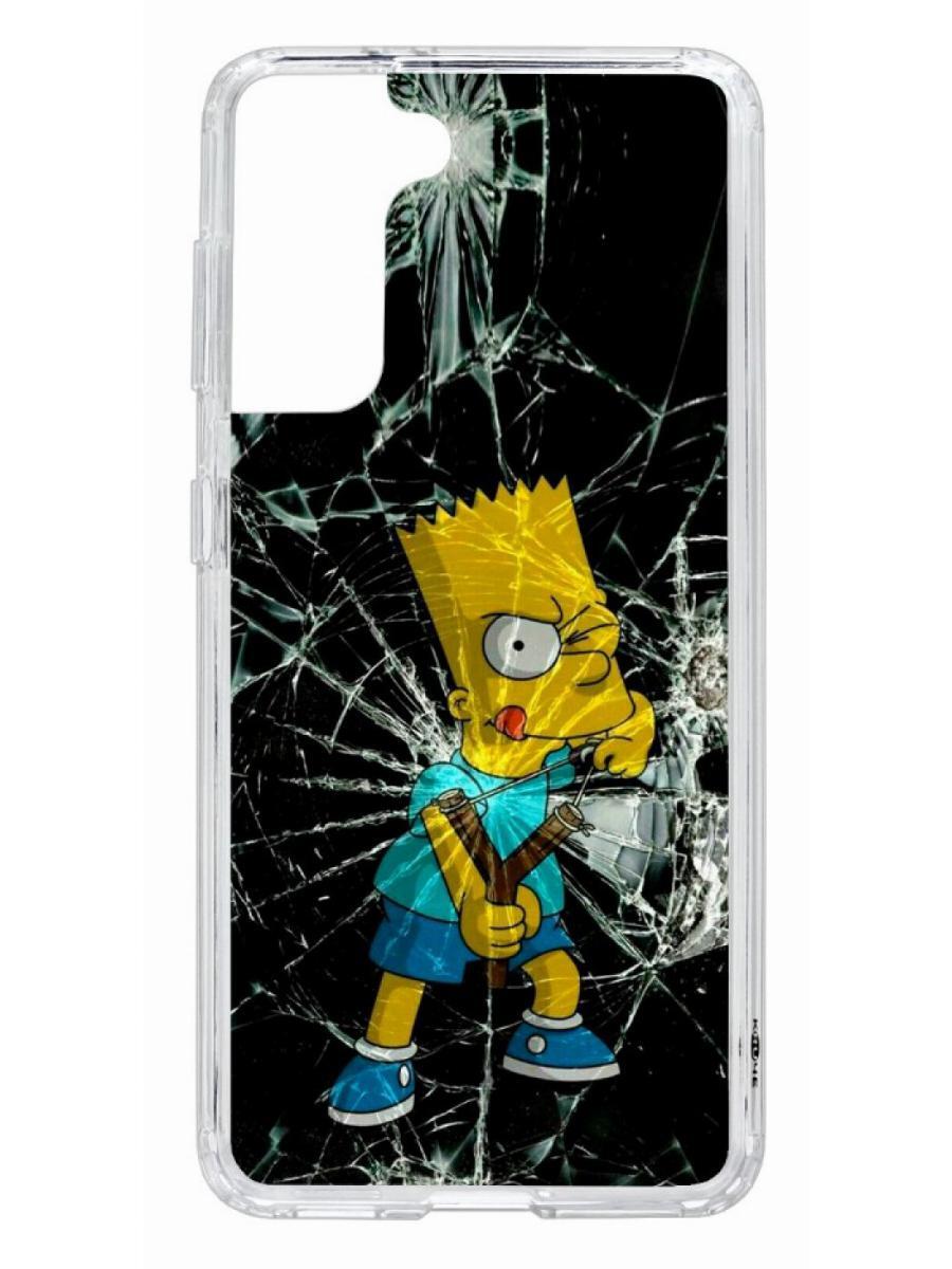 фото Чехол на samsung galaxy s21 kruche print барт симпсон кruче