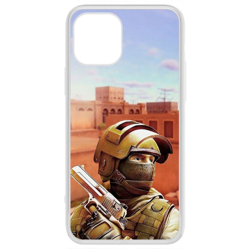 

Чехол-накладка Krutoff Standoff 2 - Спец для iPhone 12 Pro, Прозрачный