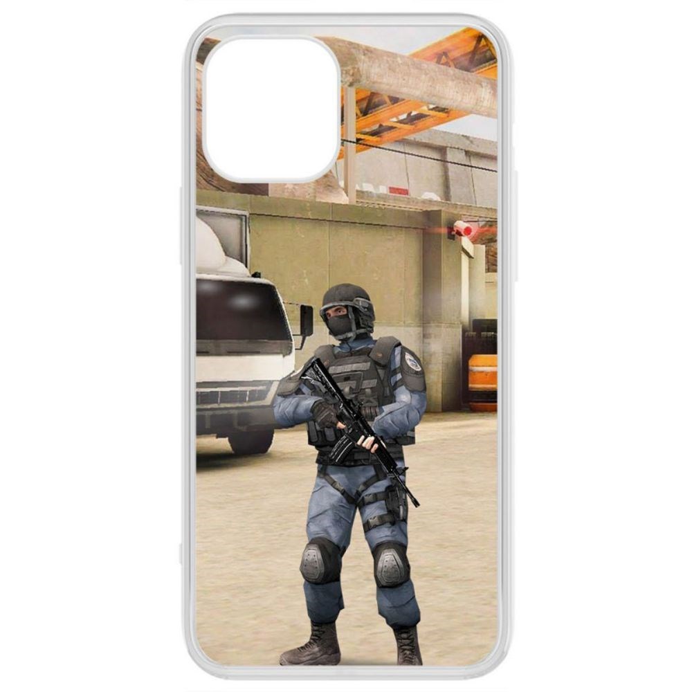 

Чехол-накладка Krutoff Standoff 2 - GIGN для iPhone 12 Pro, Прозрачный