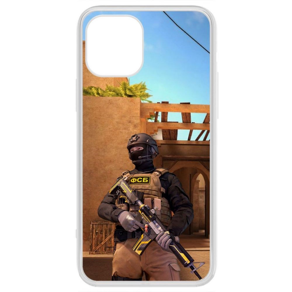 

Чехол-накладка Krutoff Standoff 2 - ФСБ для iPhone 12, Прозрачный
