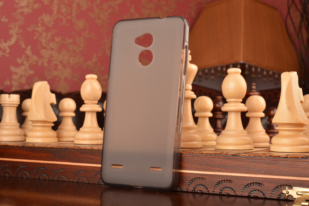 

Тонкая силиконовая задняя панель-чехол-накладка MyPads для ZTE Blade A2 черная, Серый