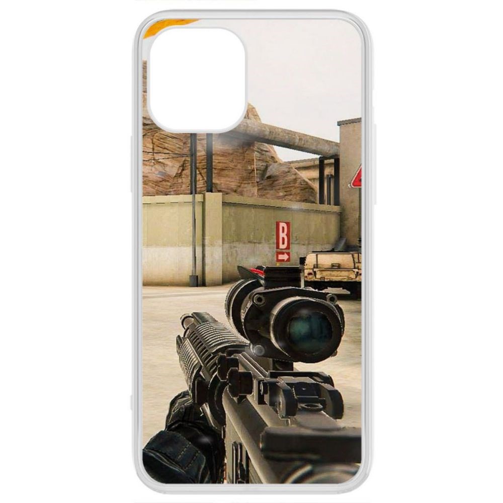 

Чехол-накладка Krutoff Standoff 2 - Оптика для iPhone 12, Прозрачный