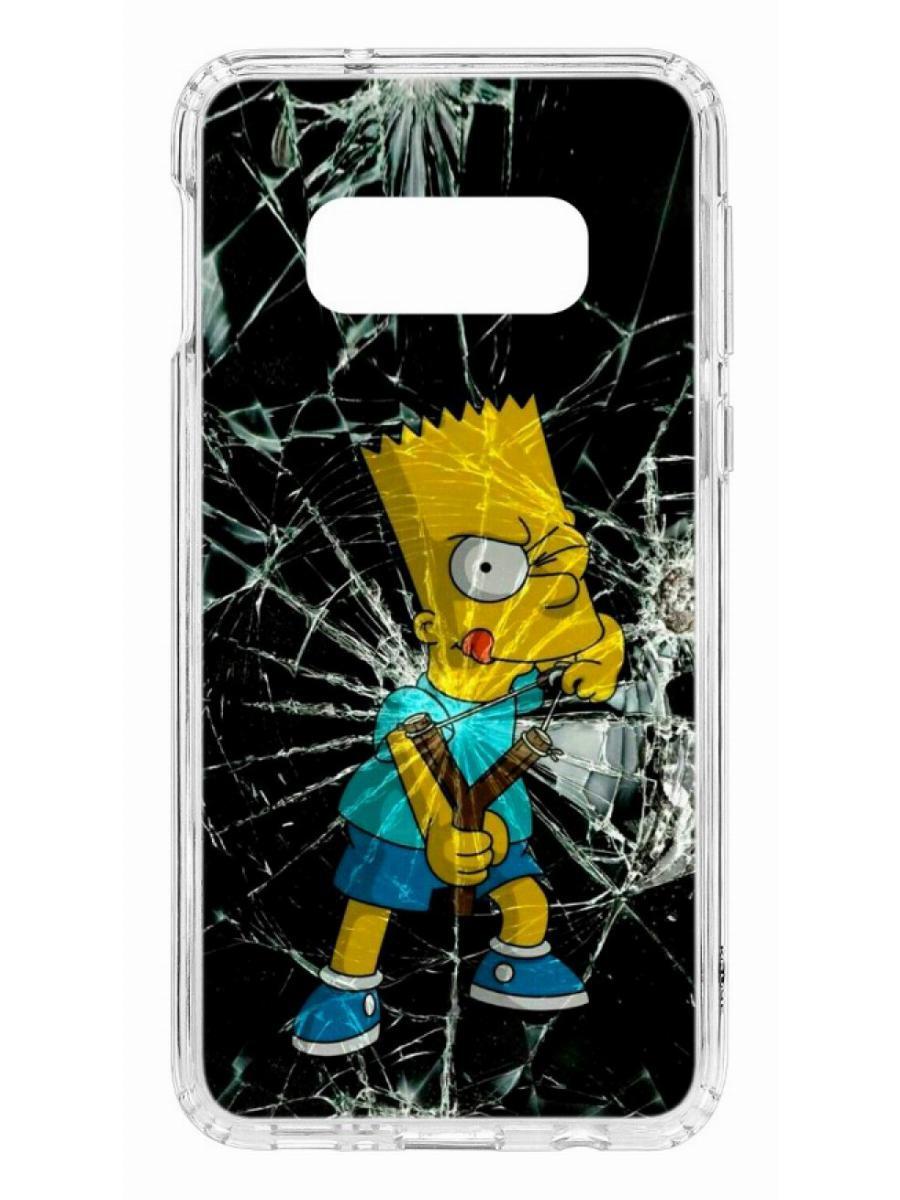 фото Чехол на samsung galaxy s10e kruche print барт симпсон кruче