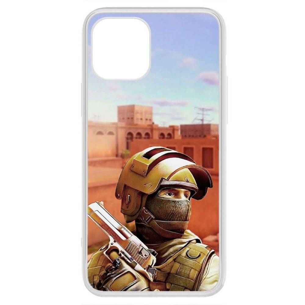 

Чехол-накладка Krutoff Standoff 2 - Спец для iPhone 12 Pro Max, Прозрачный