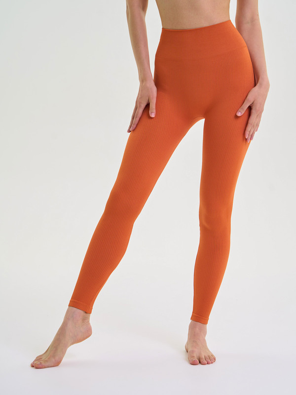 фото Леггинсы женские mademoiselle 1550 leggings rib коричневые m