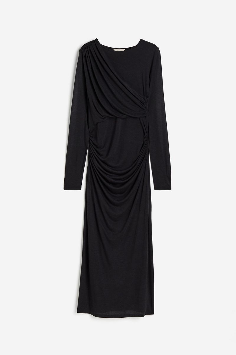 

Платье женское H&M 1235145 черное S, Черный, 1235145