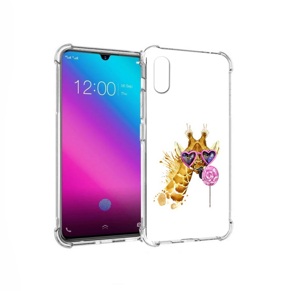 

Чехол MyPads Tocco для Vivo V11 акварельный жираф (PT117900.427.217), Прозрачный, Tocco