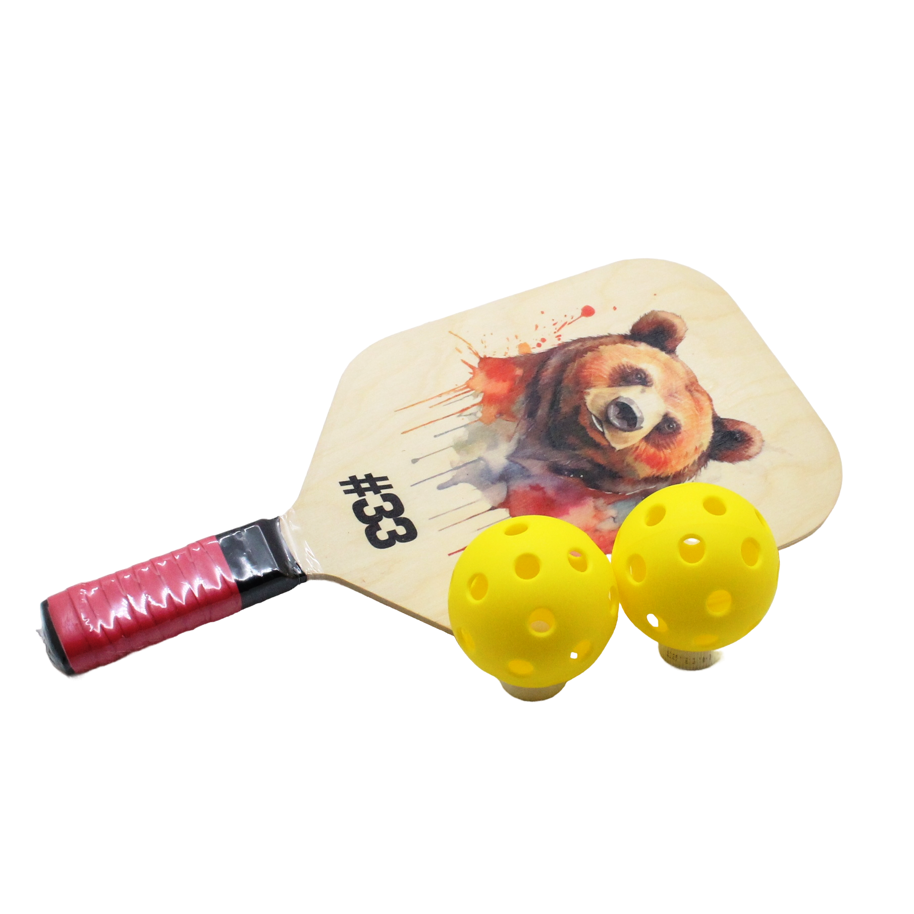 Набор для игры в пиклбол BORR SPORT ракетка Медведь 33 + 2 мяч trex sport набор композитных гантелей с соединительным грифом composit 20 кг