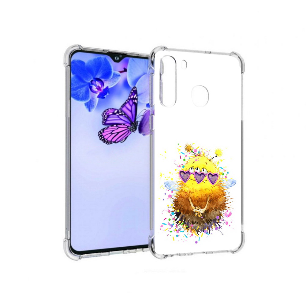 

Чехол MyPads Tocco для Samsung Galaxy A21 Пушитый шмель (PT226904.547.143), Прозрачный, Tocco