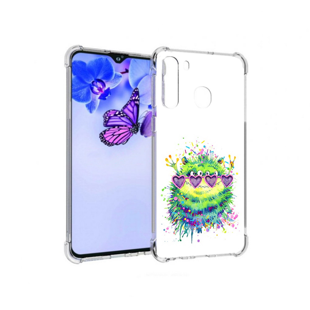 

Чехол MyPads Tocco для Samsung Galaxy A21 Пушистый персонаж (PT226904.547.142), Прозрачный, Tocco